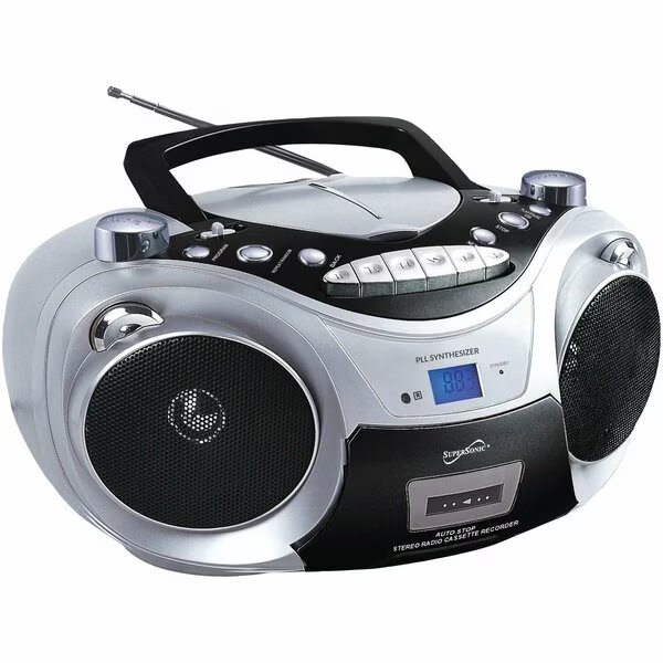 Portable Bluetooth Audio System Silver, Supersonic, Mfr#: SC-739BT SLV